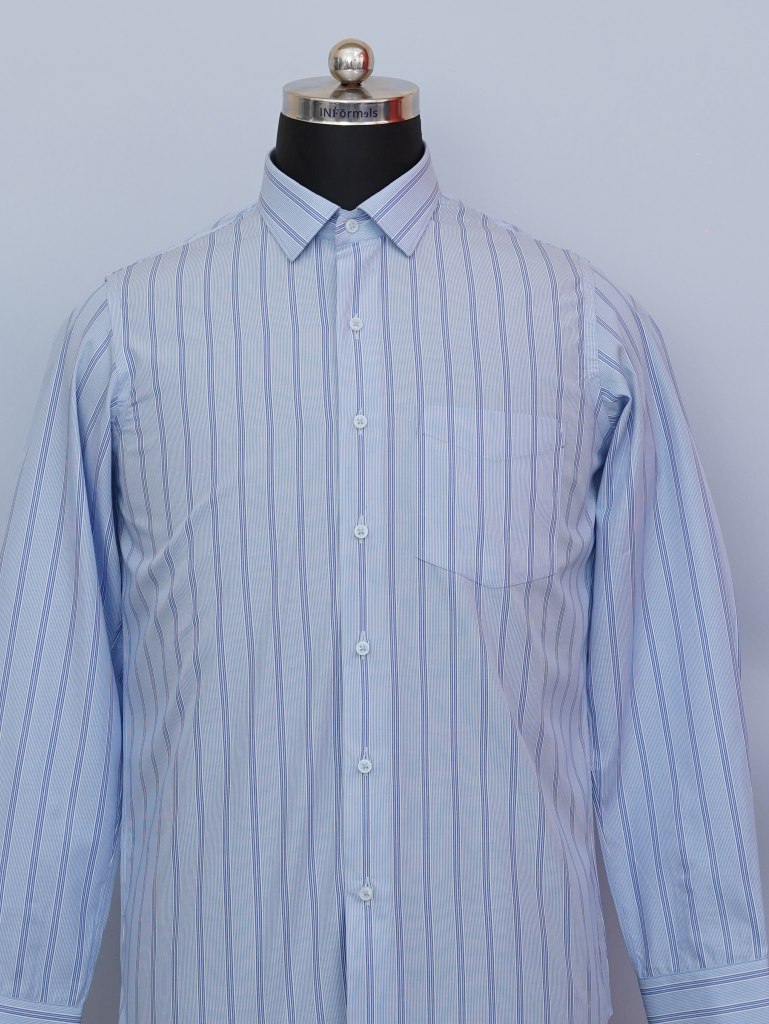 Aerial Bliss Light Blue Stripes Shirt