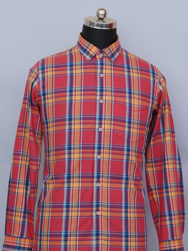 Autumn Saffron Plaid Shirt