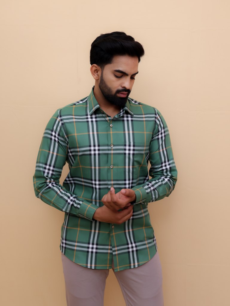 Evergreen burberry Checks Shirt