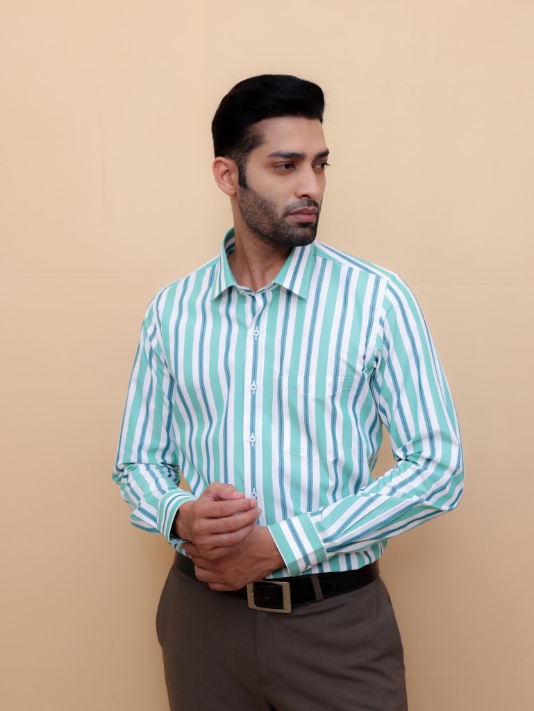 Jade Mint Stripe Shirt 