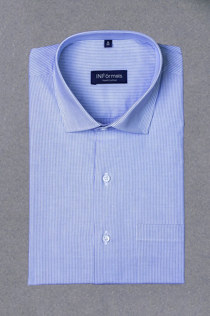 Jarvis poplin blue stripe