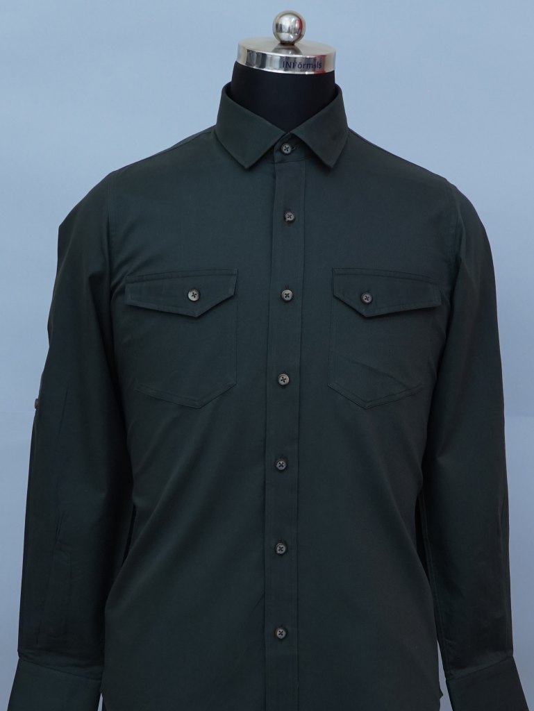 Jungle Jade Fern Twill Casual Shirt