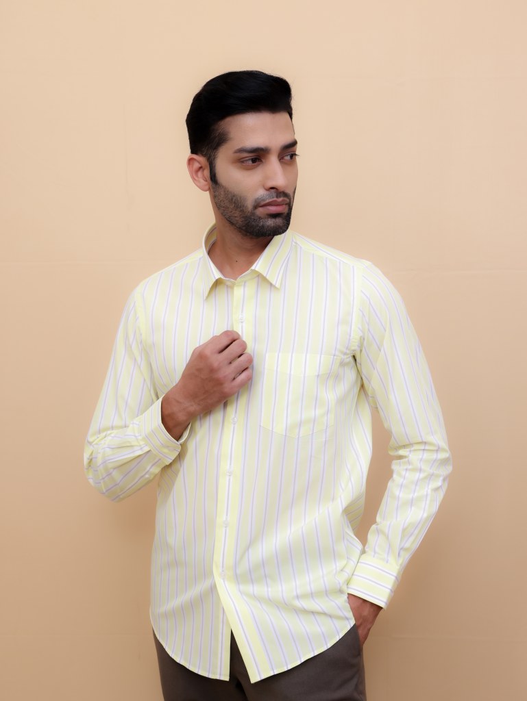 Pale Lemon Stripe Shirt