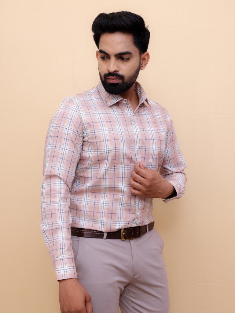 Sandstone Grid Checks Shirt