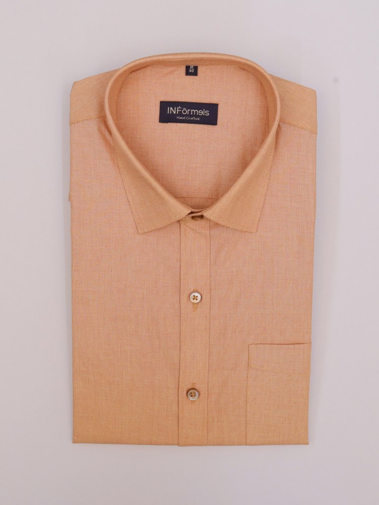 Sepia Yellow Plain Shirt