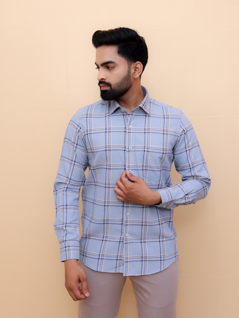 Smoky Ember Plaid Shirt