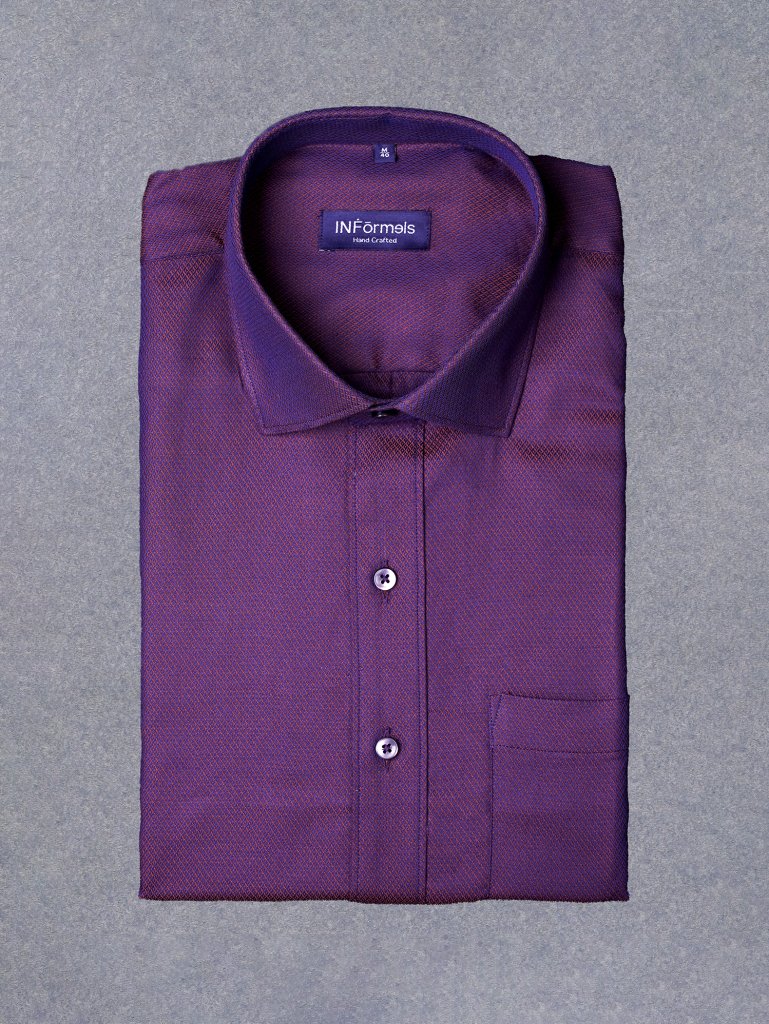 Somson Dark purple dobby shirt