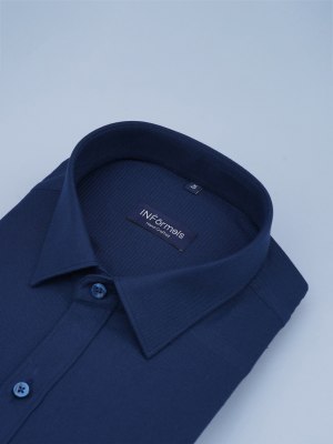 Anchor Noir Twill Navy Blue Shirt