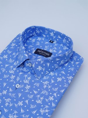 Blue Beach printed shirt