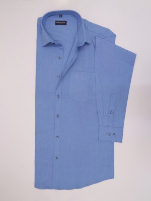 Blueberg Office Blue Plain Shirt