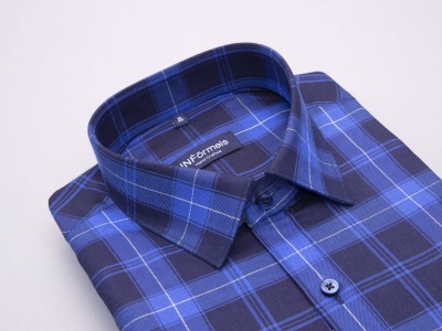 Cowbuoy blue black plaid shirt