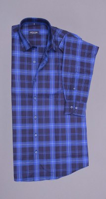 Cowbuoy blue black plaid shirt