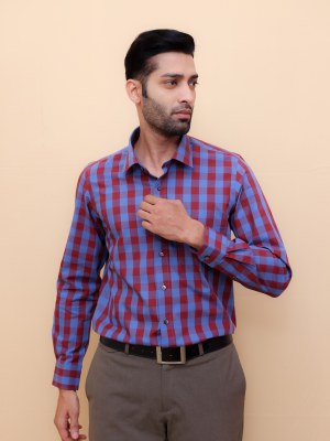 Crimson Blue Checks shirt