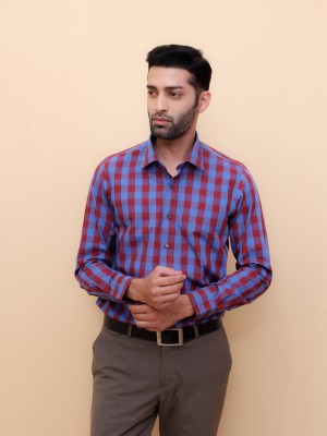 Crimson Blue Checks shirt