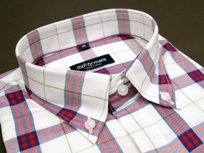 Crimson Classic White Red Checks Button Down Shirt