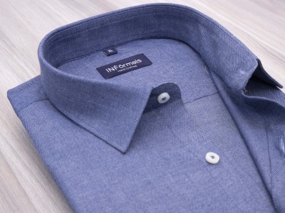 Midnight blue star twill shirt