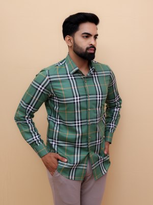 Evergreen burberry Checks Shirt