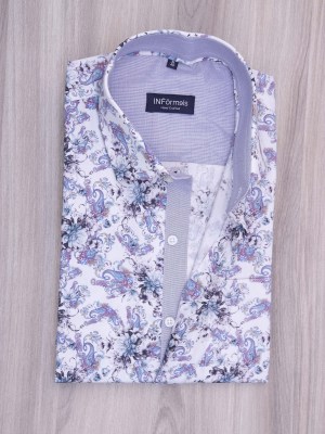 Felisto Purple paisley printed shirt