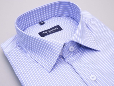 Glazy blue white stripe shirt