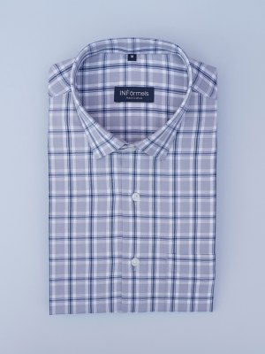 Graphite Slate Grey Checks Shirt