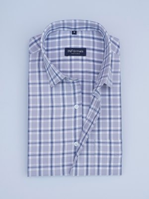 Graphite Slate Grey Checks Shirt