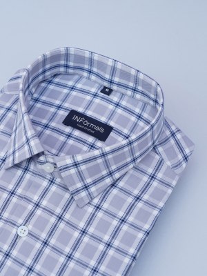 Graphite Slate Grey Checks Shirt