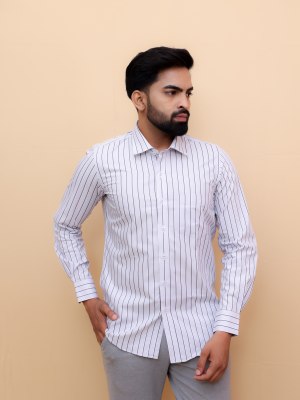 Gray Tonal Stripes Shirt