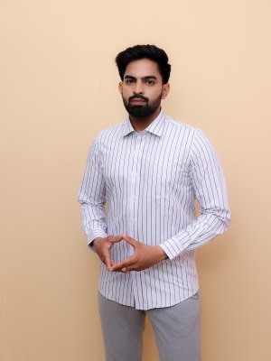 Gray Tonal Stripes Shirt