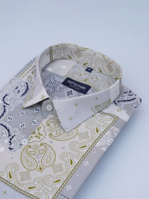 Grey Dawn Radiance Paisley Print Shirt