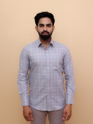 Grey Marble Checks Shirt