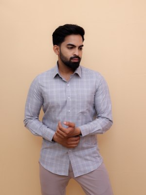 Grey Marble Checks Shirt