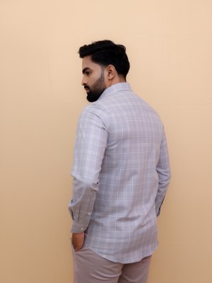 Grey Marble Checks Shirt