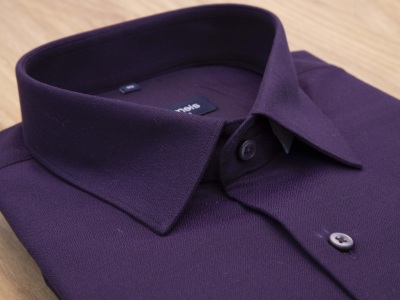 Imperial wine purple herringbone shirt