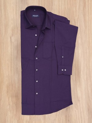 Imperial wine purple herringbone shirt