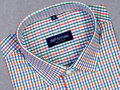 Leonardo multicolor gingham checks shirt