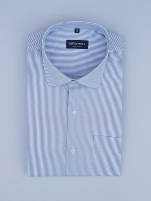 Lunar Whispers Skyblue Striped Shirt