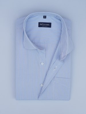 Lunar Whispers Skyblue Striped Shirt