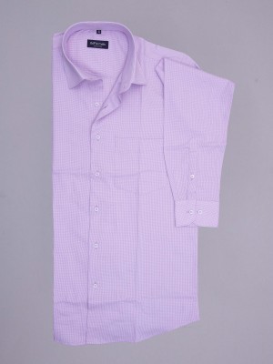 Luxura lavender gingham checks shirt