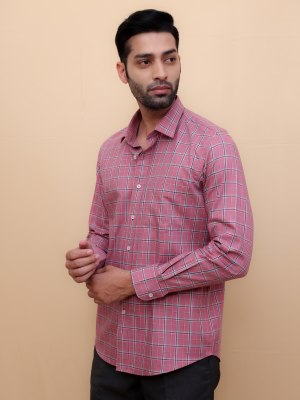 Mauve Lattice Checks shirt