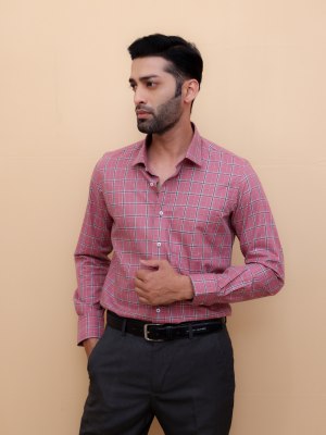 Mauve Lattice Checks shirt