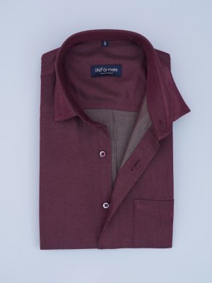 Mystique Maroon Hidden Button Down Shirt