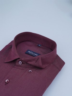 Mystique Maroon Hidden Button Down Shirt