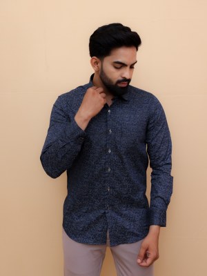 Navy Medallion Printed Shirt