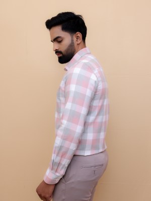 Oceanic Pink Mid Checks Shirt