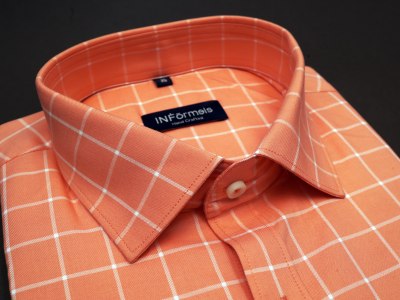 Orange Zest Checks Shirt