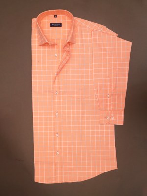 Orange Zest Checks Shirt