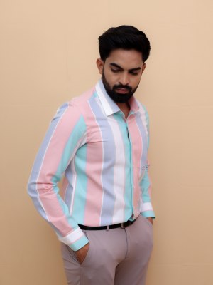 Pastel Meadow Stripe Shirt