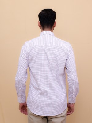 Patriot White checks Shirt