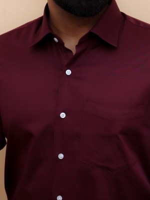 Sangria Maroon Satin Shirt 