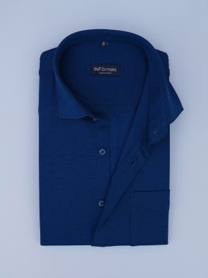 Sapphire Sheen Royal Blue Dobby Shirt